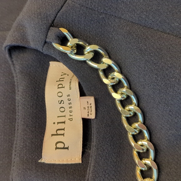 Philosophy 3/4 length sleeves dress in navy size 2 - Picture 5 of 11